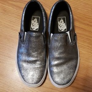 Slip on Silver Metallic Vans